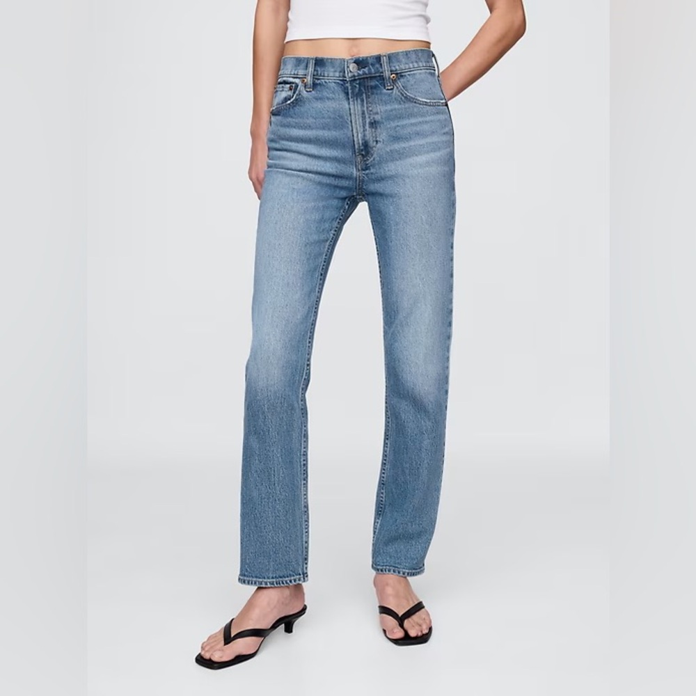 GAP Women's 90s straight high rise Blue Jeans size 28 / 6